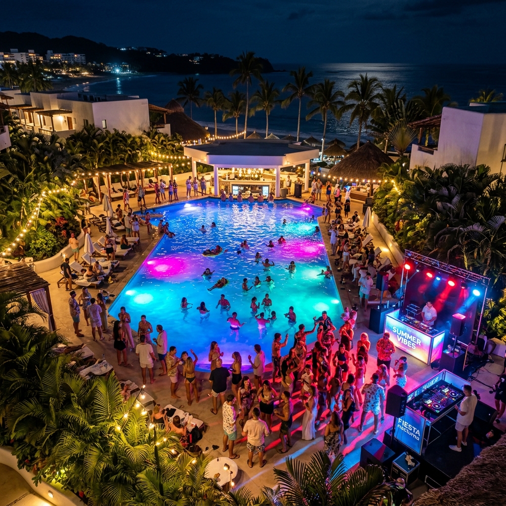 Pool party nocturna Uruapan